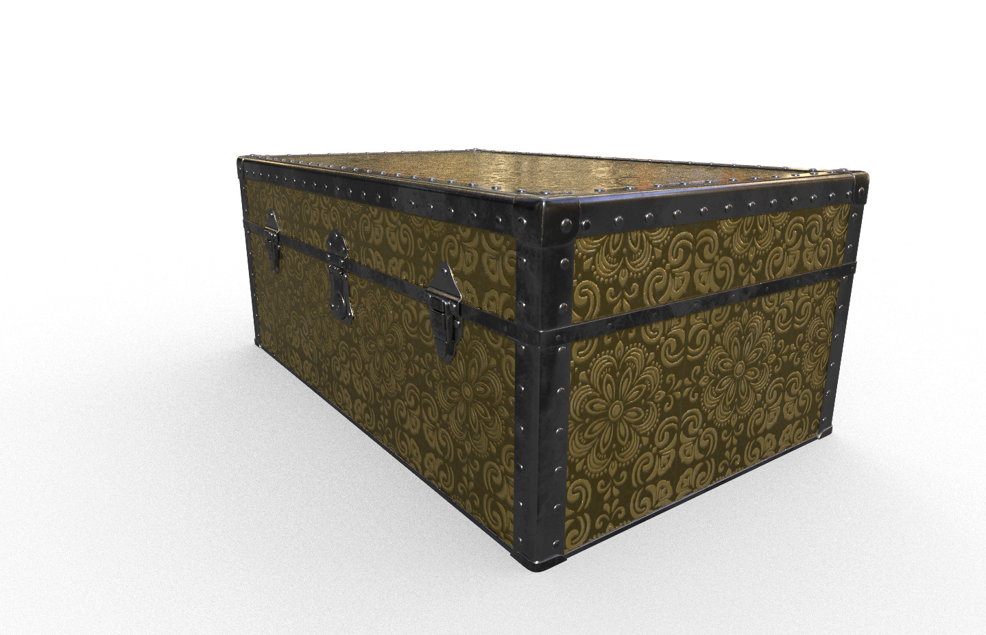 Pack 4 Chest-Storage Box 3D Model Low-poly 3D model_18
