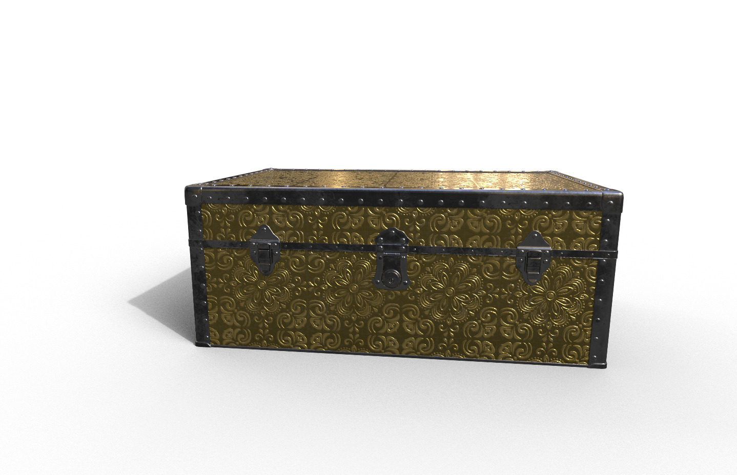 Pack 4 Chest-Storage Box 3D Model Low-poly 3D model_17