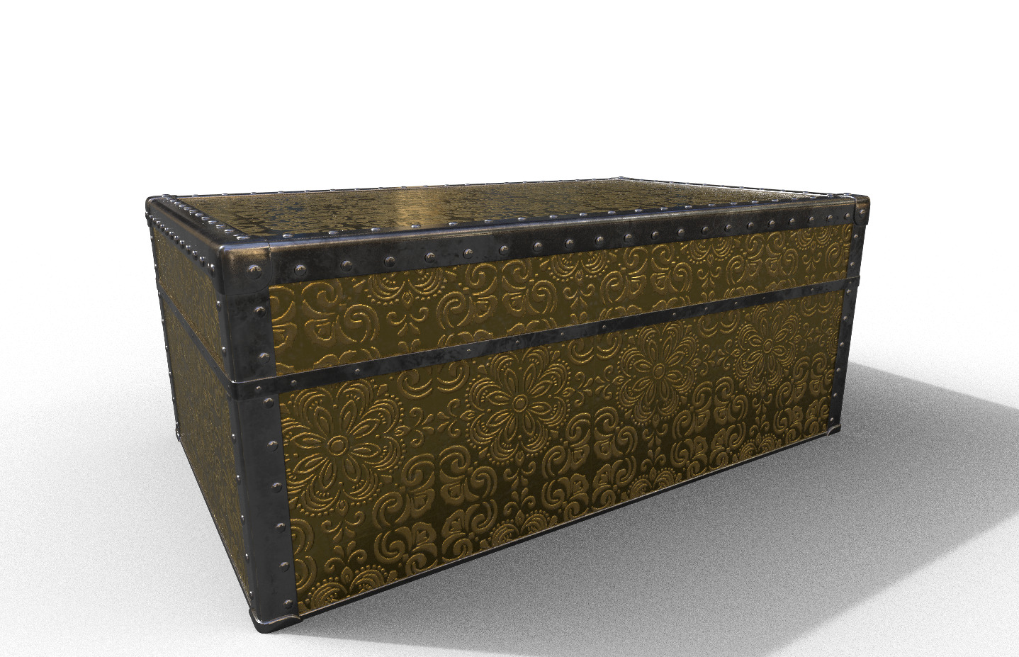 Pack 4 Chest-Storage Box 3D Model Low-poly 3D model_19