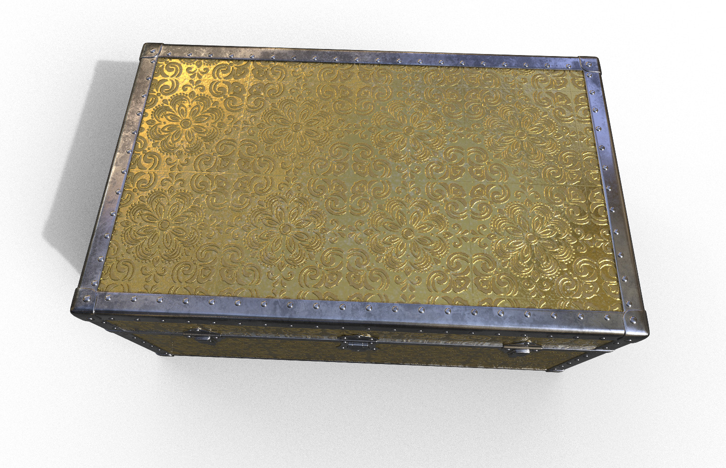 Pack 4 Chest-Storage Box 3D Model Low-poly 3D model_20