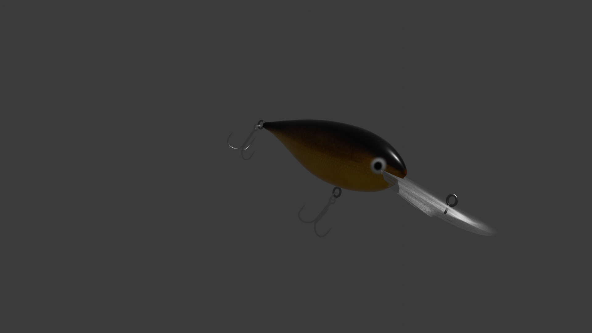 fishing lure shad type crankbait 6 3D model_2