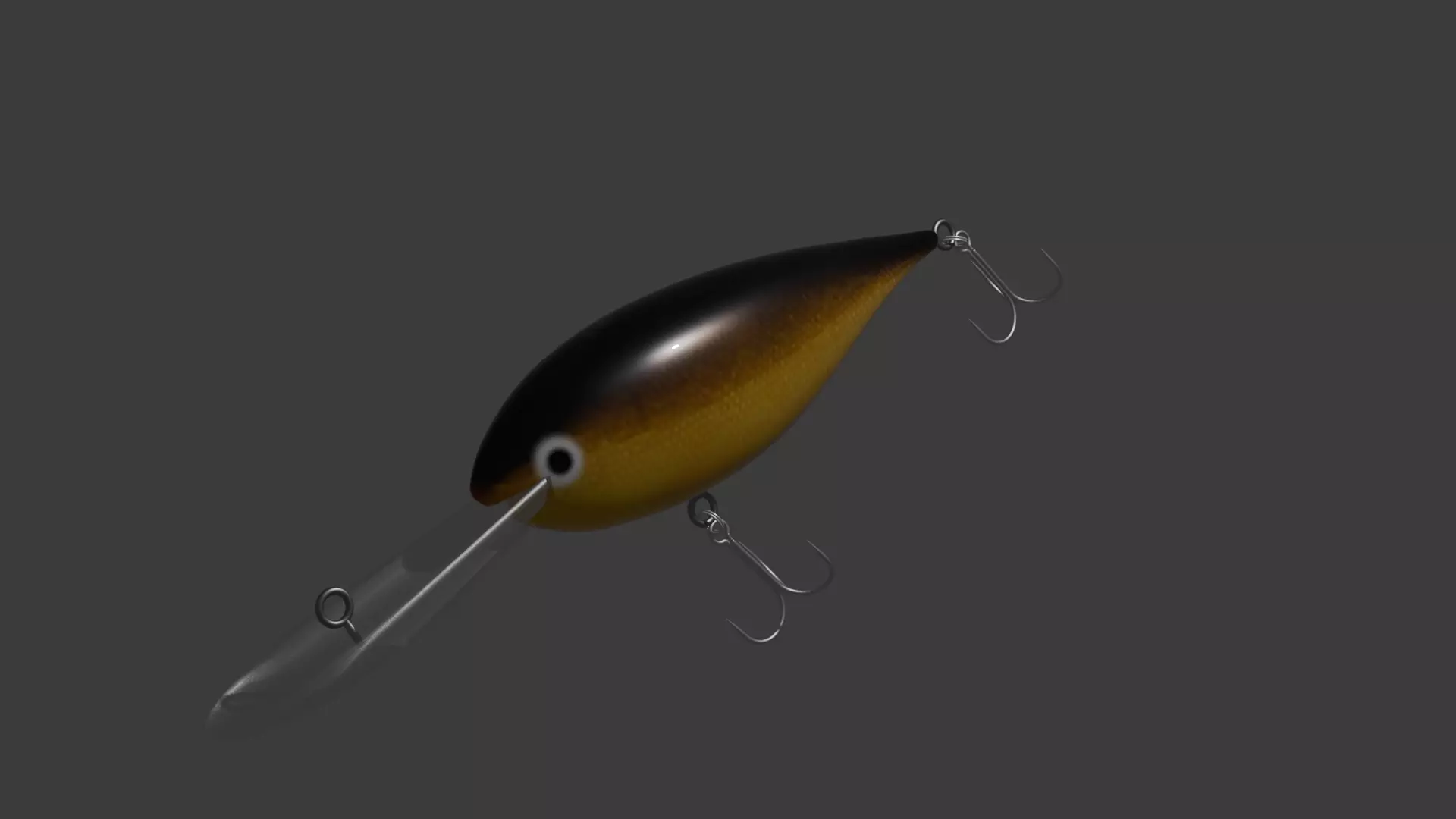fishing lure shad type crankbait 6 3D model_0