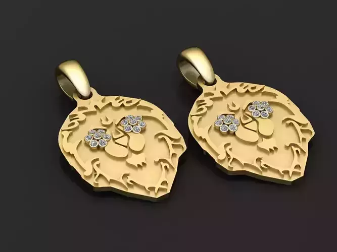 lion face pendant