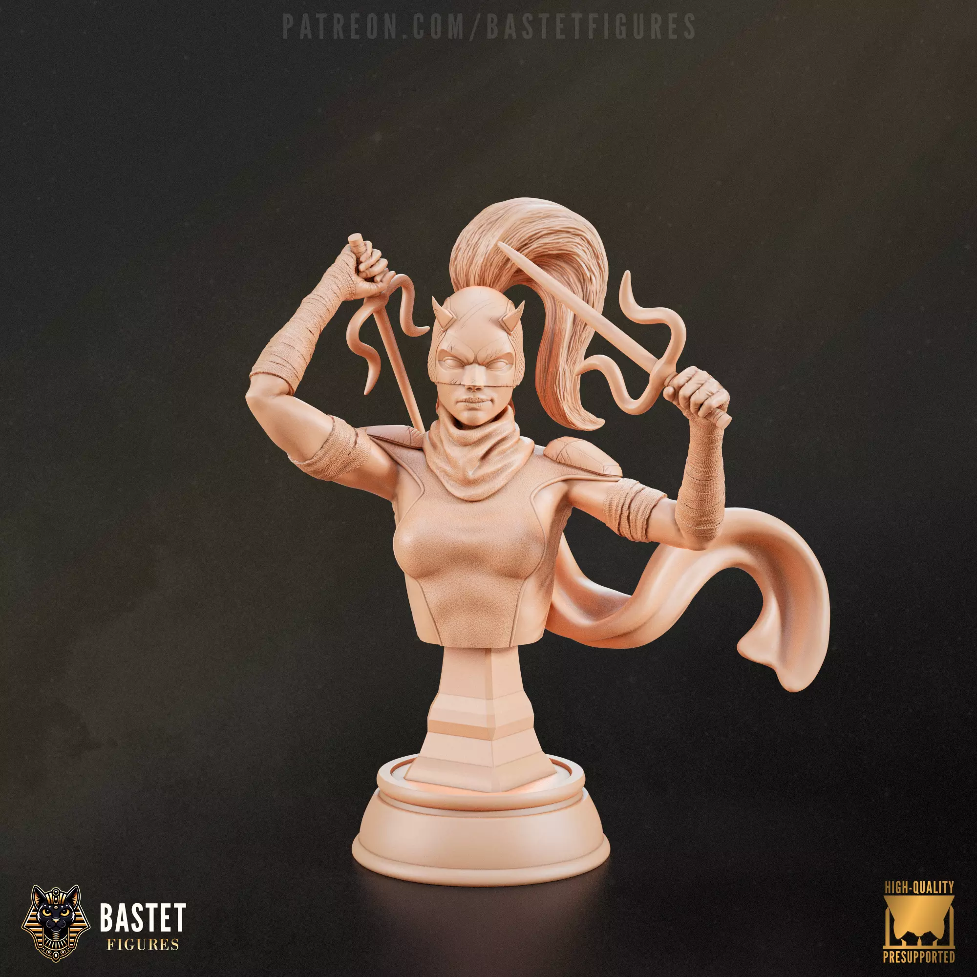 Elektra Bust I Marvel 3D print model_0