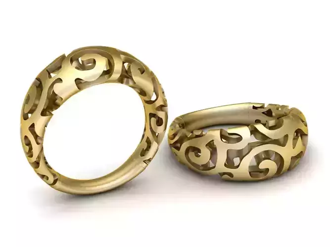 cutout gold ring