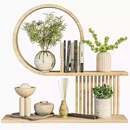 Shelf with decor