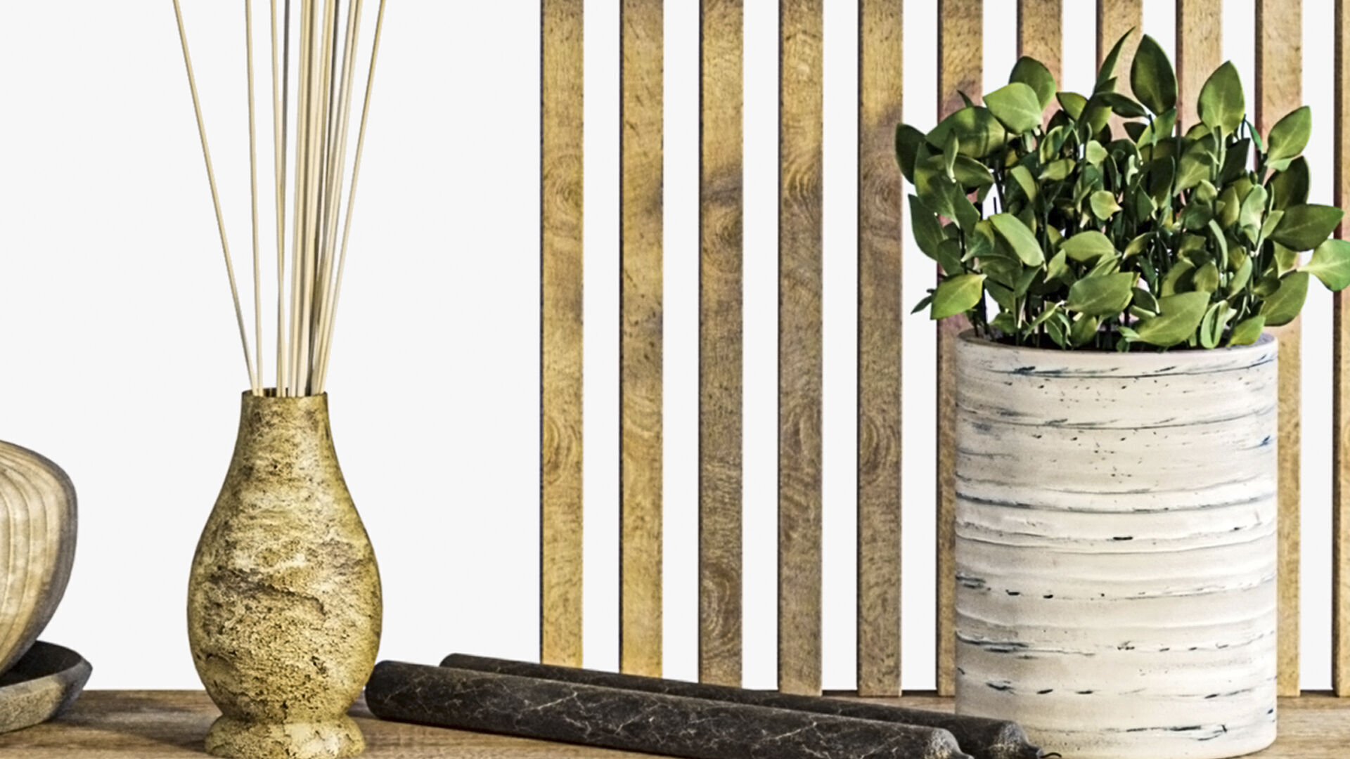 Shelf with decor 3D model_5