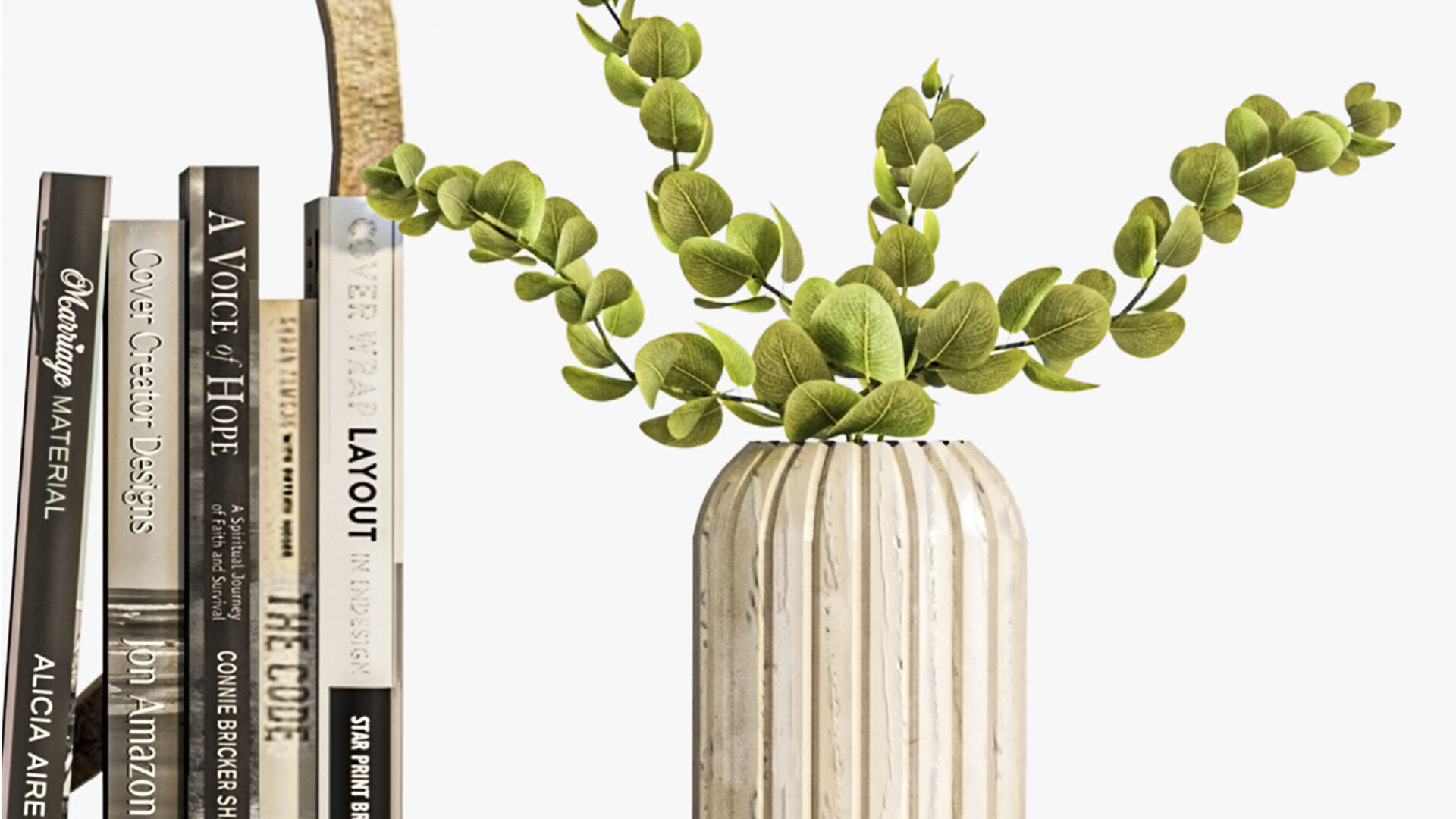 Shelf with decor 3D model_6