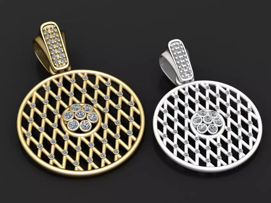 diamond lattice pendant 3D print model