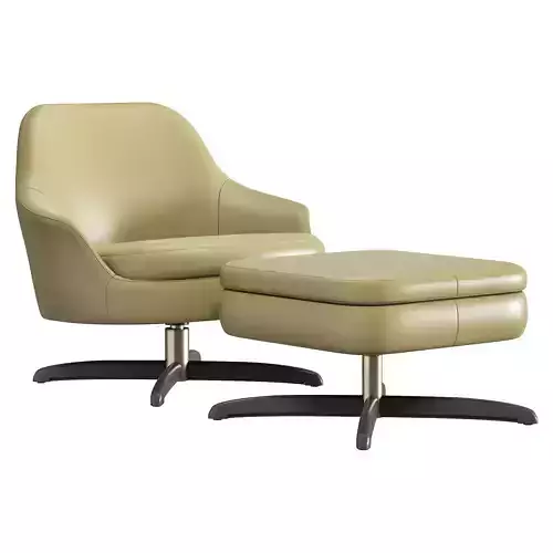 Sendai Swivel Armchair by Minotti