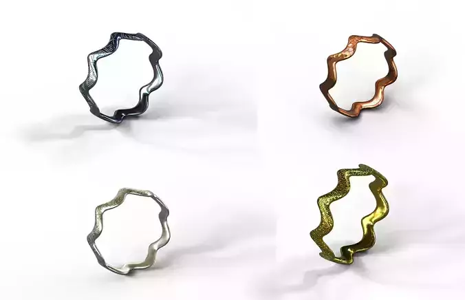 High-Quality 3D Ring Model Pack 4