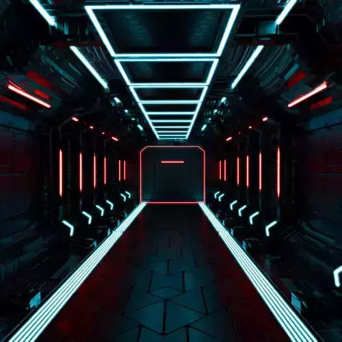 sci-fi spaceship hall