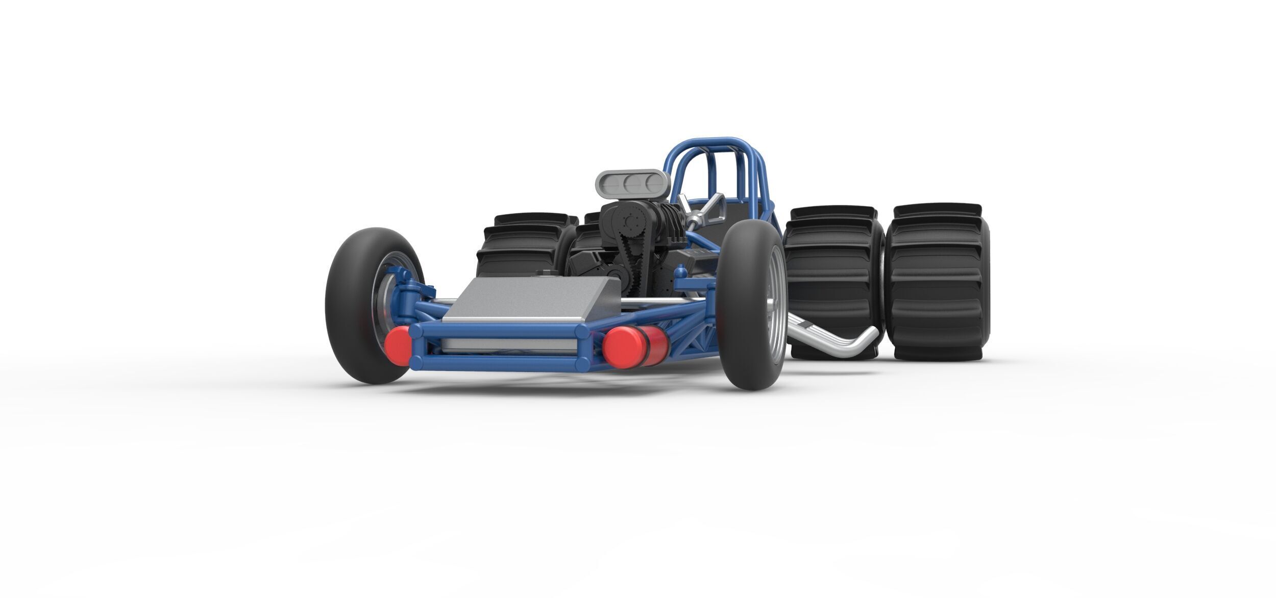 Vintage Funny Car Base for Sand drag racing Scale 1 to 25 3D print model_5