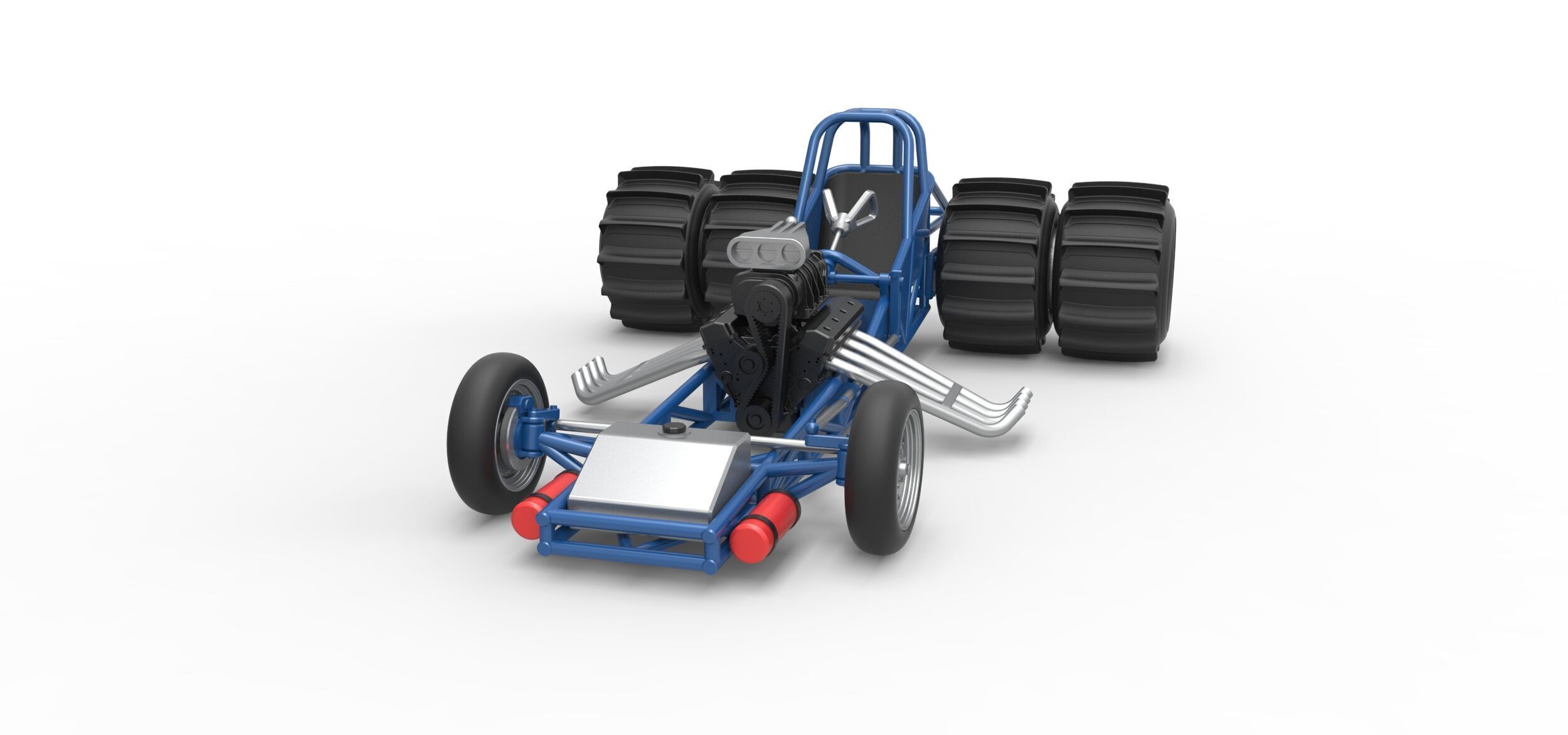 Vintage Funny Car Base for Sand drag racing Scale 1 to 25 3D print model_4