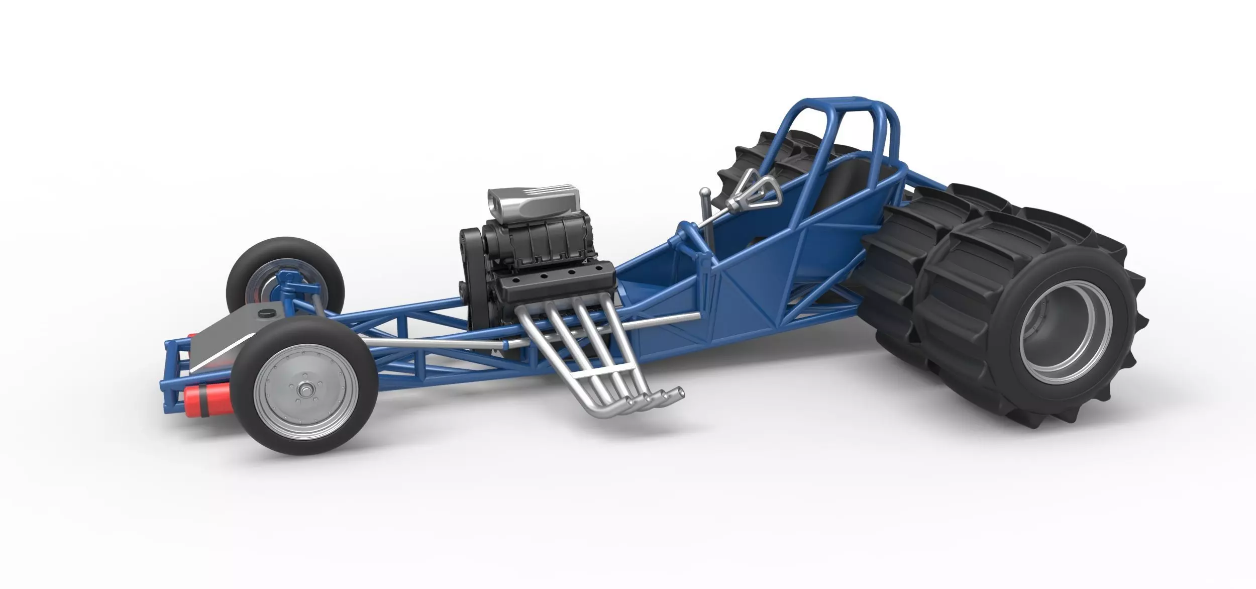 Vintage Funny Car Base for Sand drag racing Scale 1 to 25 3D print model_0