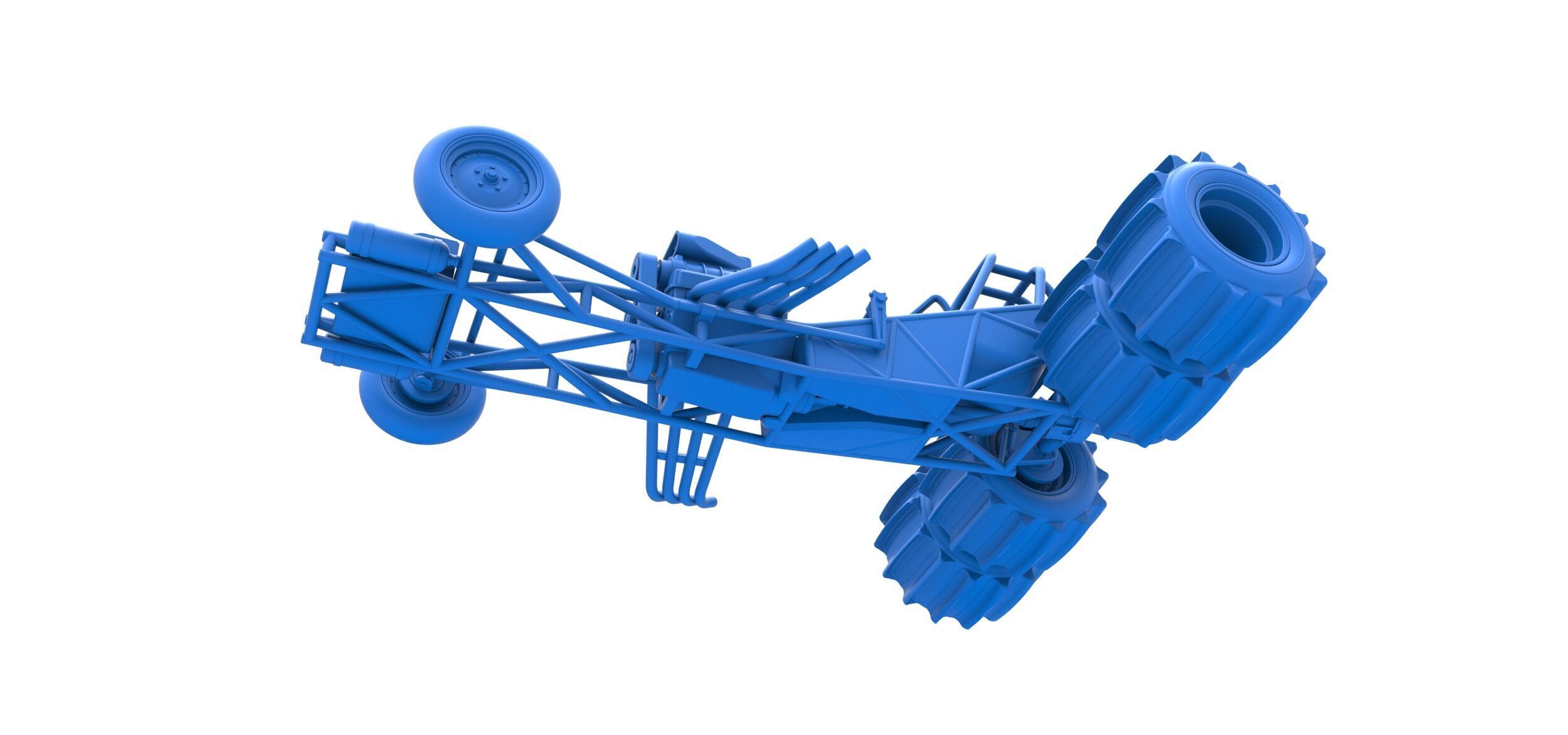 Vintage Funny Car Base for Sand drag racing Scale 1 to 25 3D print model_18