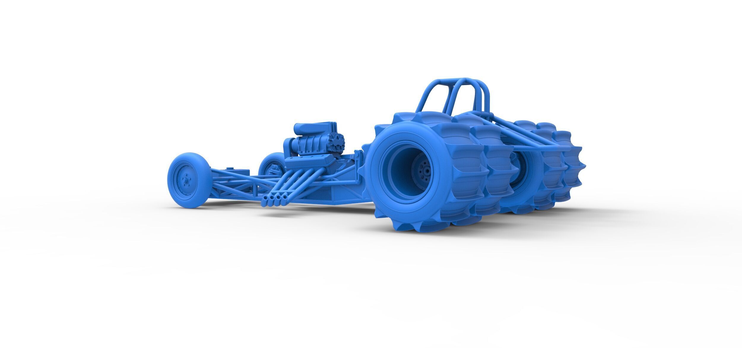 Vintage Funny Car Base for Sand drag racing Scale 1 to 25 3D print model_28