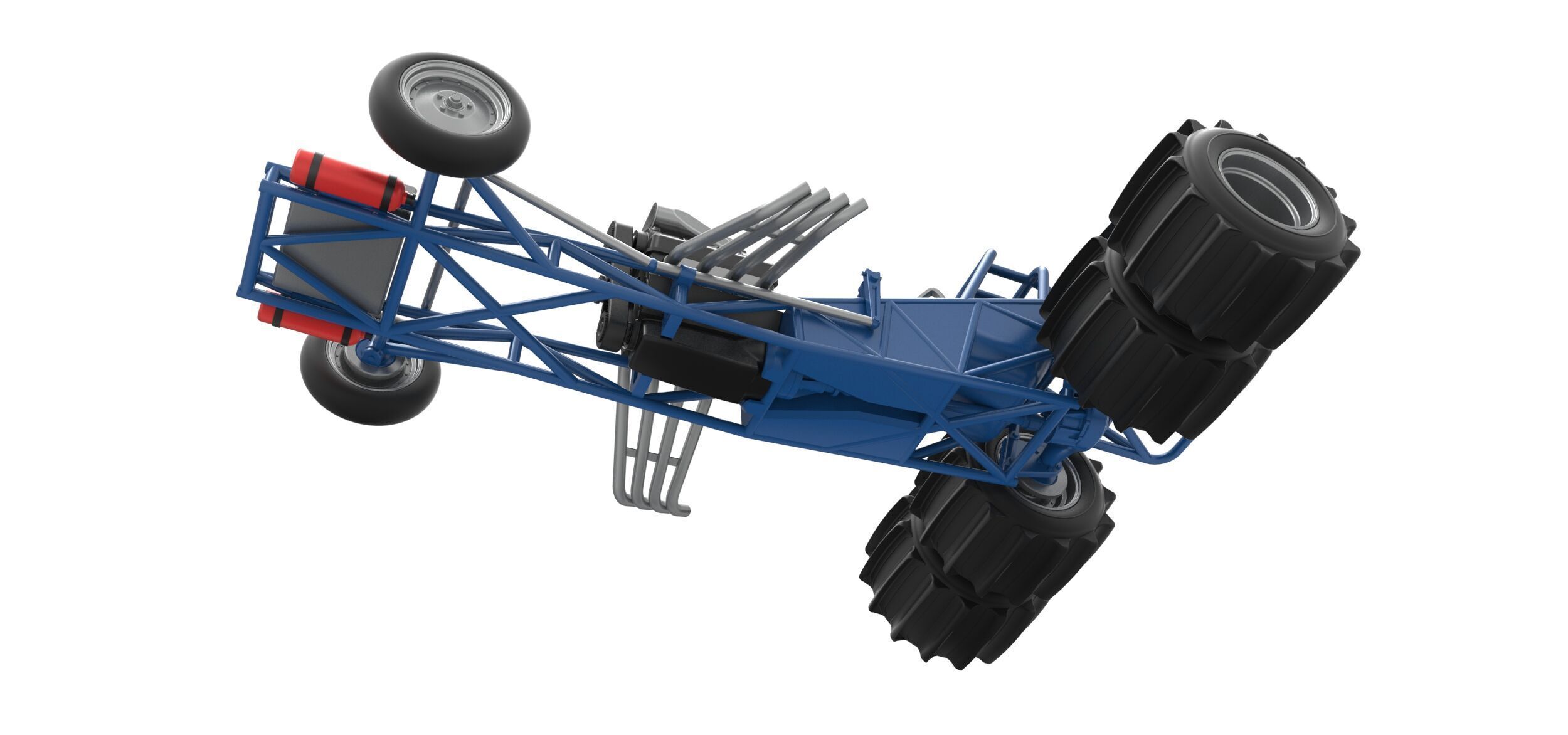 Vintage Funny Car Base for Sand drag racing Scale 1 to 25 3D print model_2