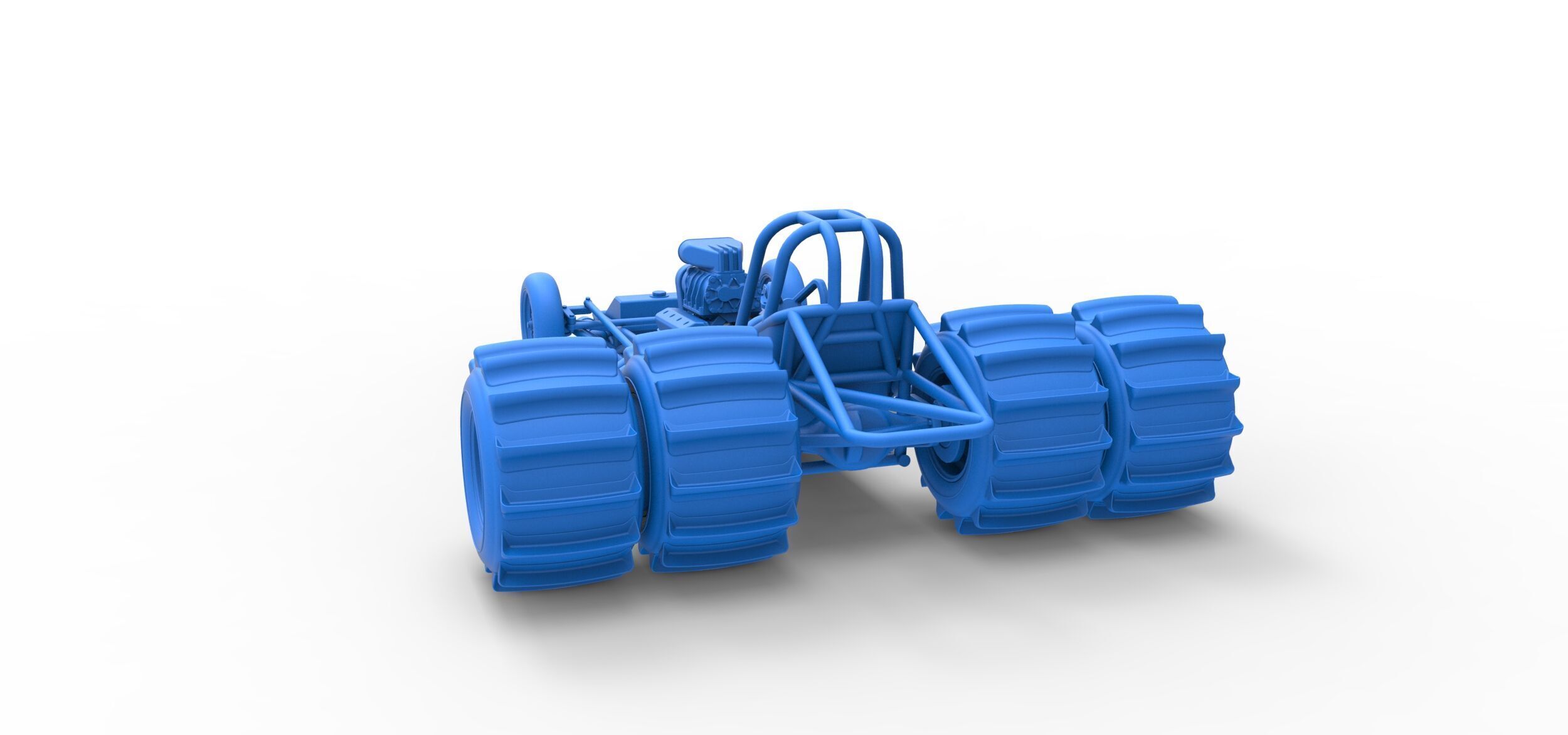 Vintage Funny Car Base for Sand drag racing Scale 1 to 25 3D print model_29