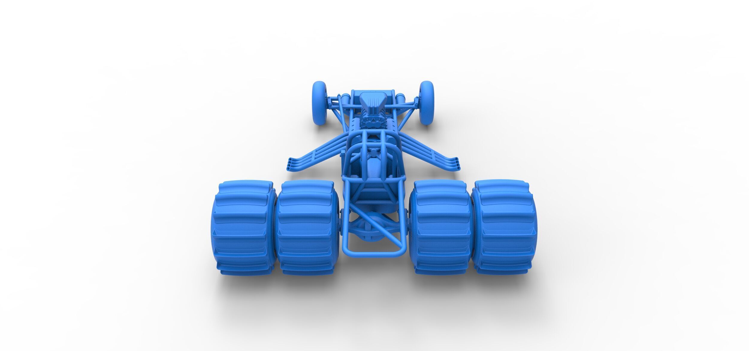 Vintage Funny Car Base for Sand drag racing Scale 1 to 25 3D print model_31