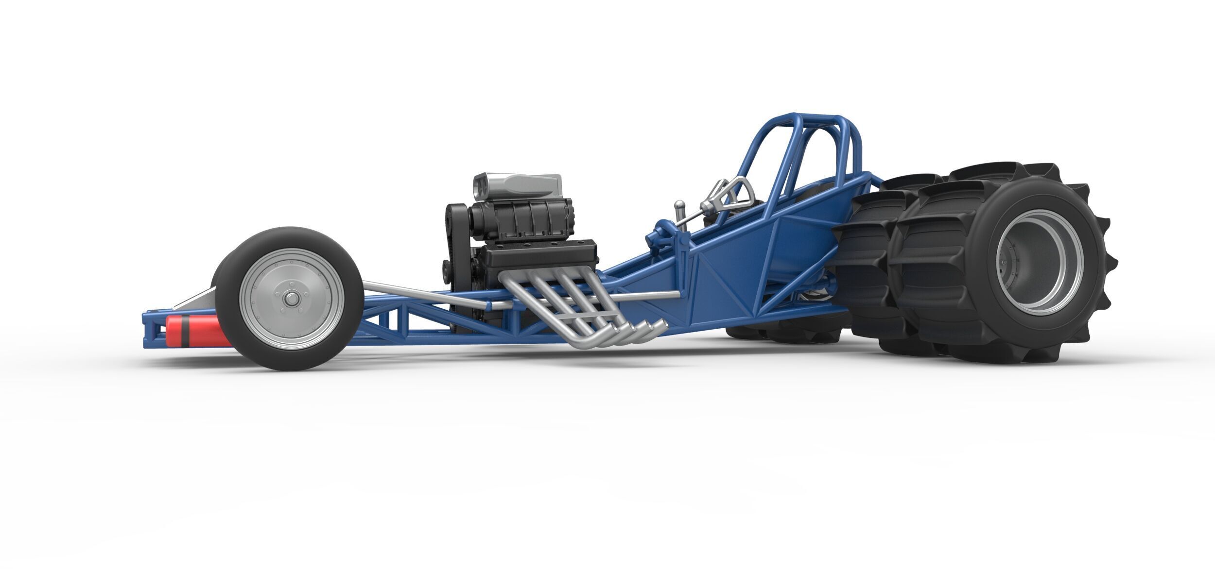 Vintage Funny Car Base for Sand drag racing Scale 1 to 25 3D print model_1