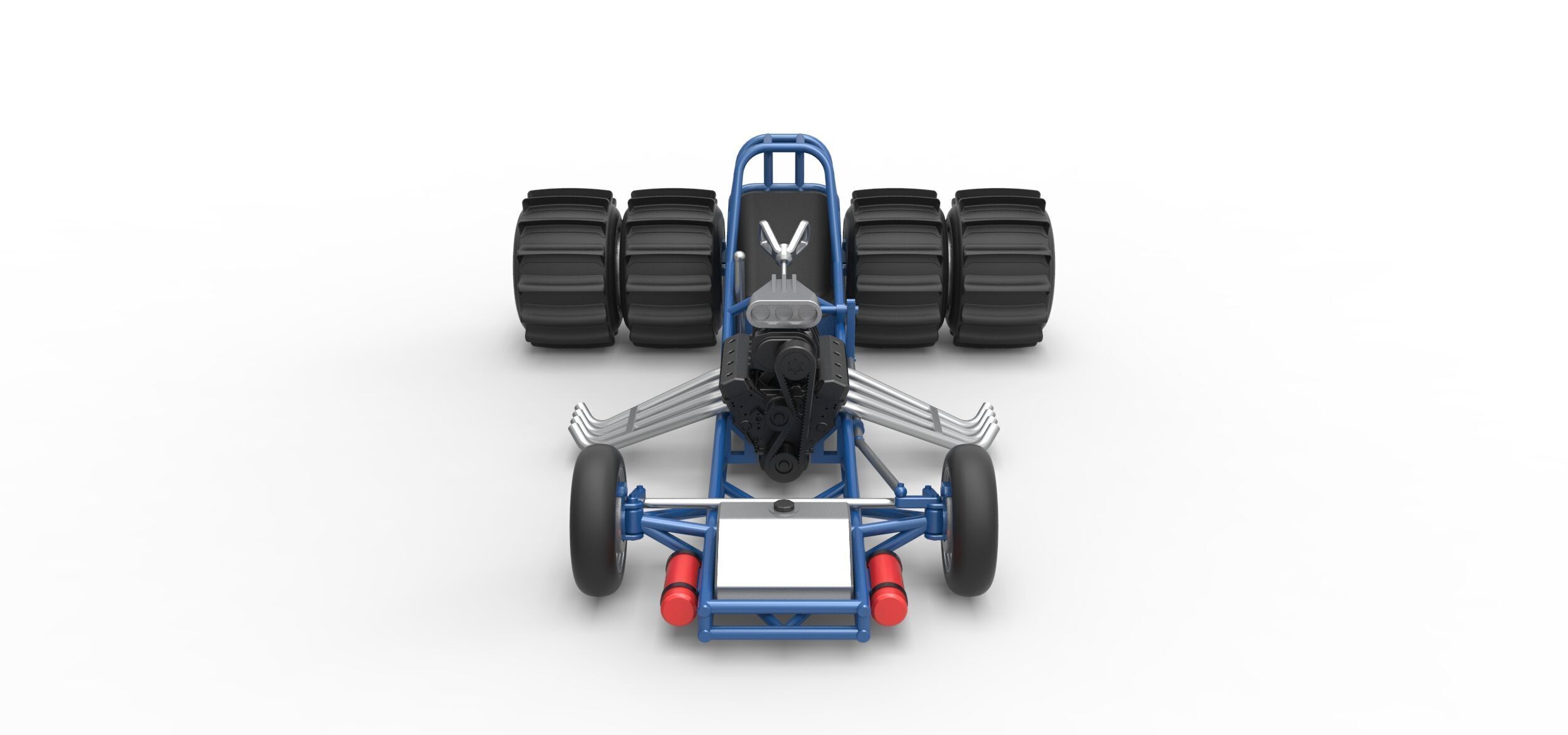 Vintage Funny Car Base for Sand drag racing Scale 1 to 25 3D print model_7