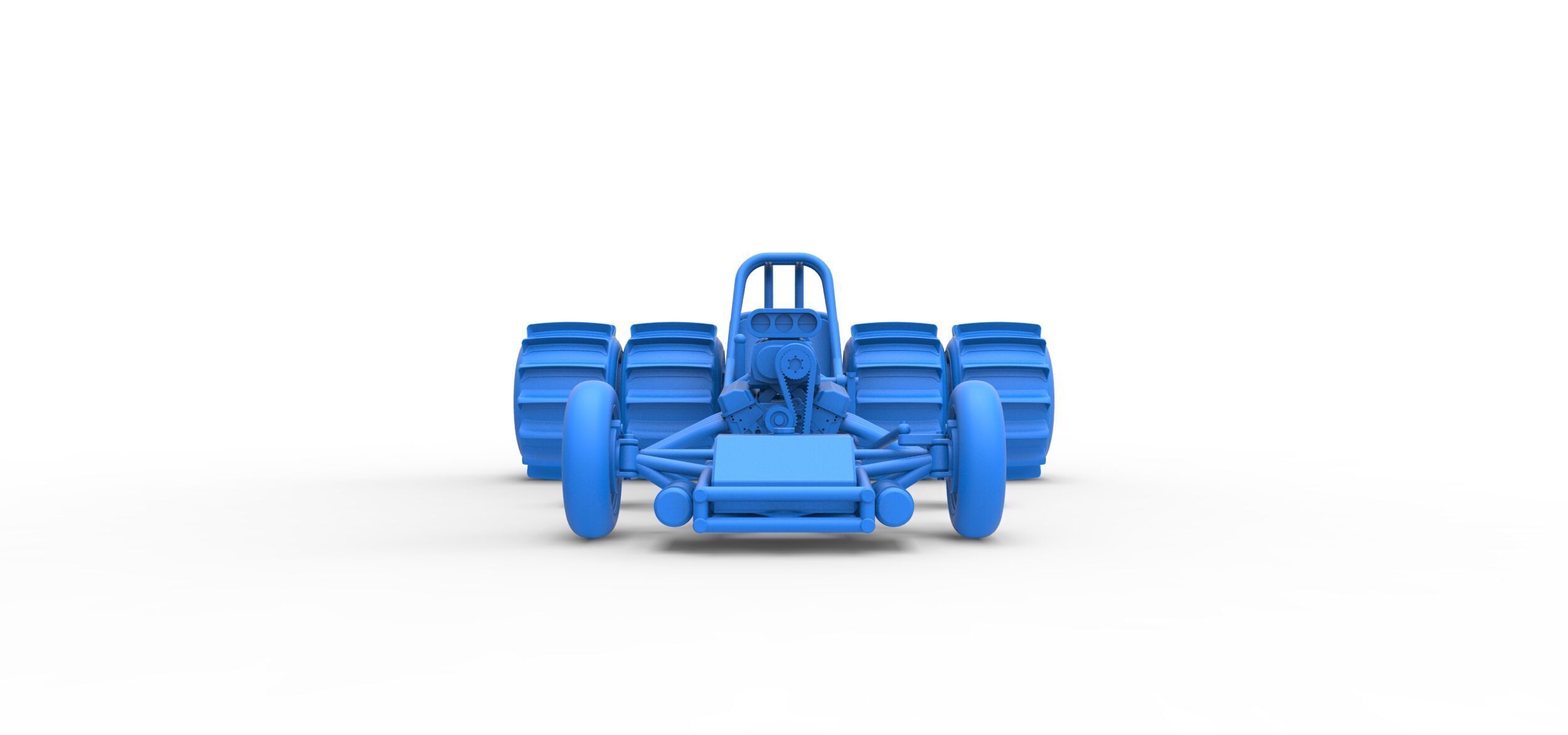 Vintage Funny Car Base for Sand drag racing Scale 1 to 25 3D print model_22