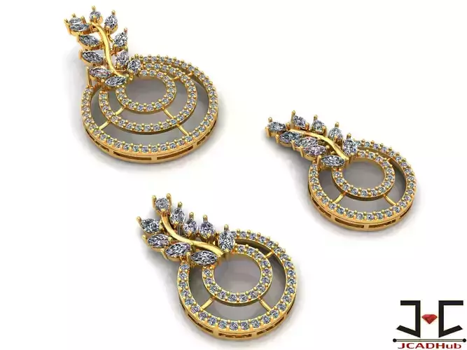 0247 - Diamond Pendant Set for Women - JCADHub