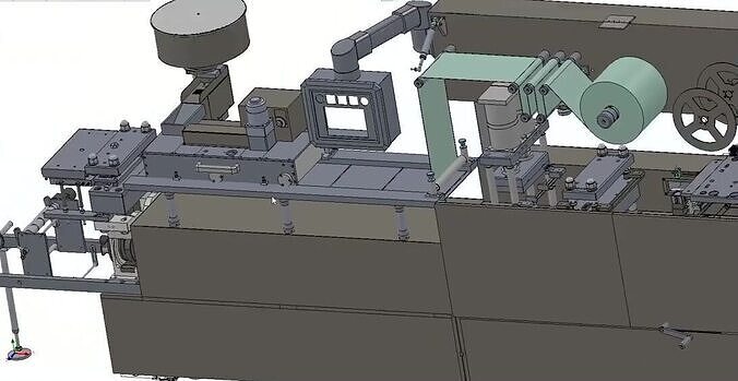 Aluminium Blister Packing Machine for Pharma and Food Packaging 3D model 6