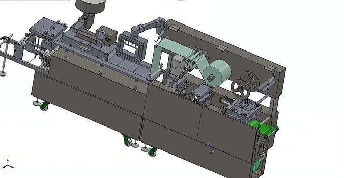 Aluminium Blister Packing Machine for Pharma and Food Packaging 3D model 5