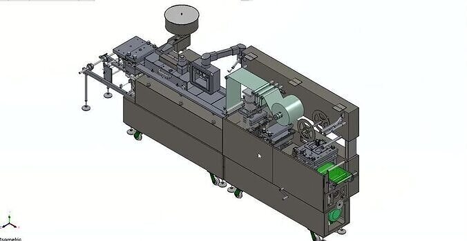Aluminium Blister Packing Machine for Pharma and Food Packaging 3D model 4