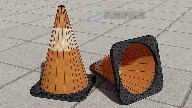 Low Poly Cone 3d Model Low-poly 3D model