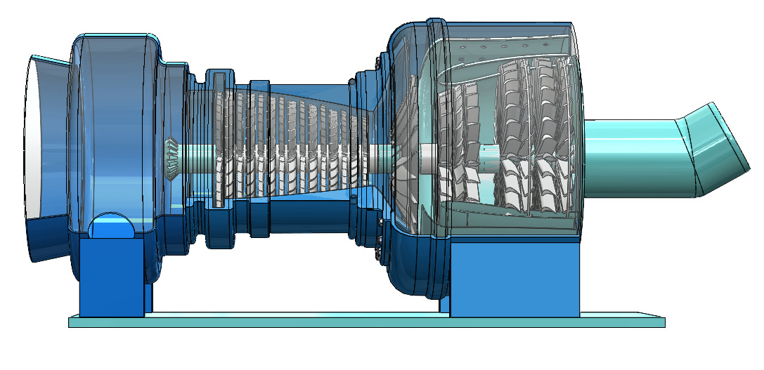 3D Jet Engine Model High Detail Gas Turbine CAD Design 3D print model_2