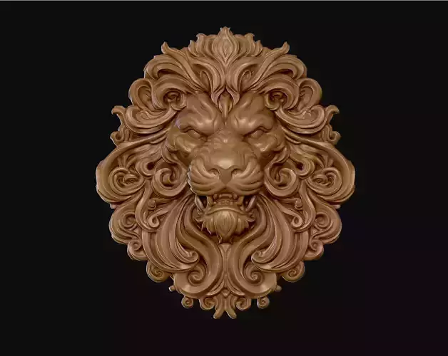 Lion Bas Relief Pendant