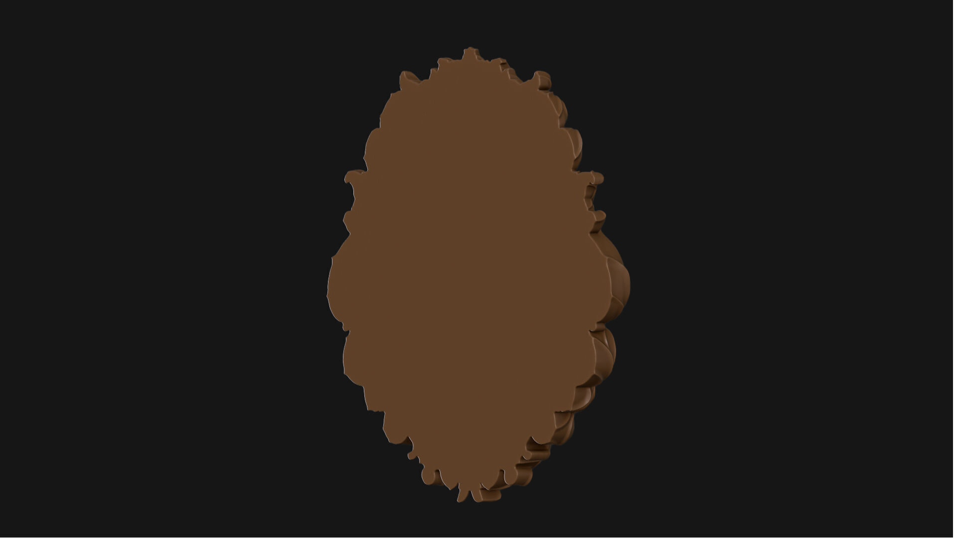 Lion Bas Relief Pendant 3D print model_13