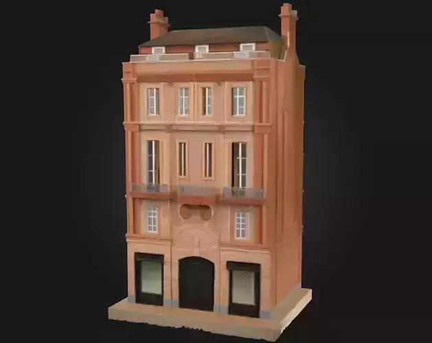 Grand Facade Model  Regal Architecture for Cinematic Worlds