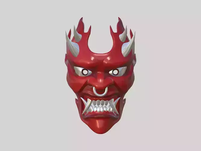 Fire demon oni mask