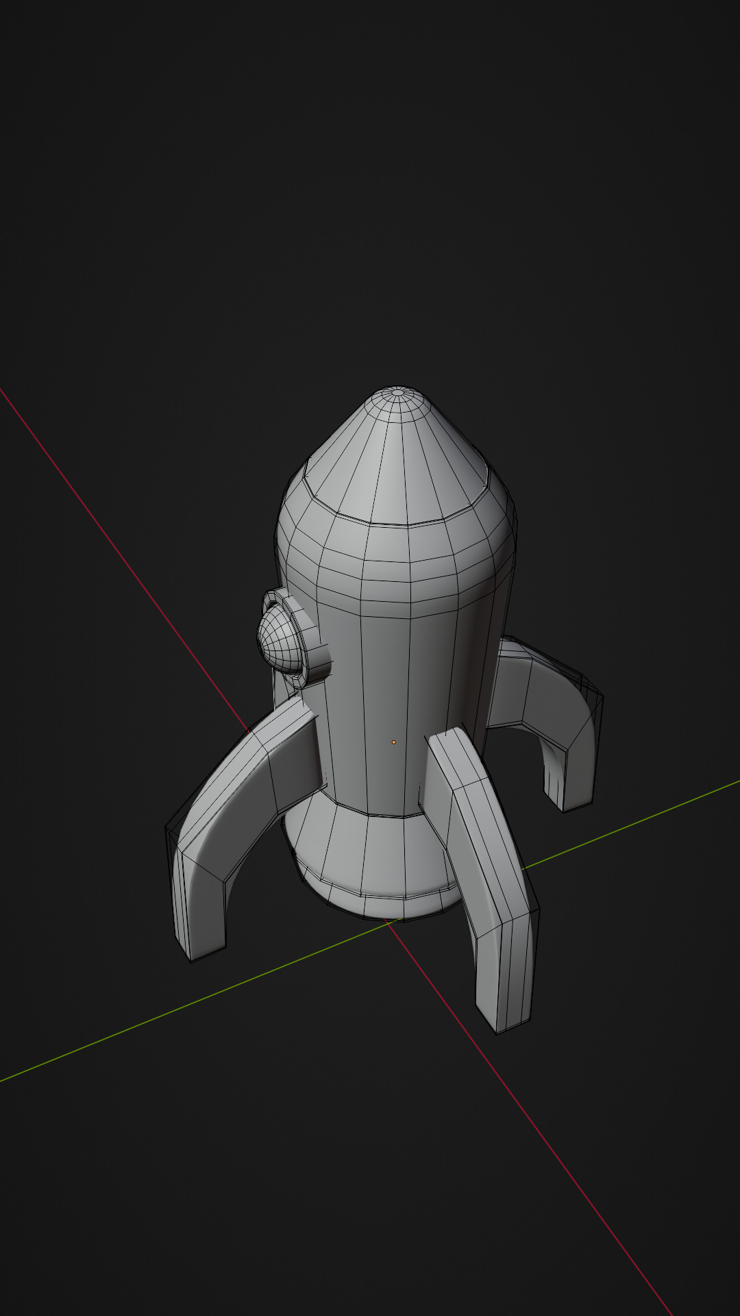 Stylized 3D Printable Rocket Ship Model 3D print model_6