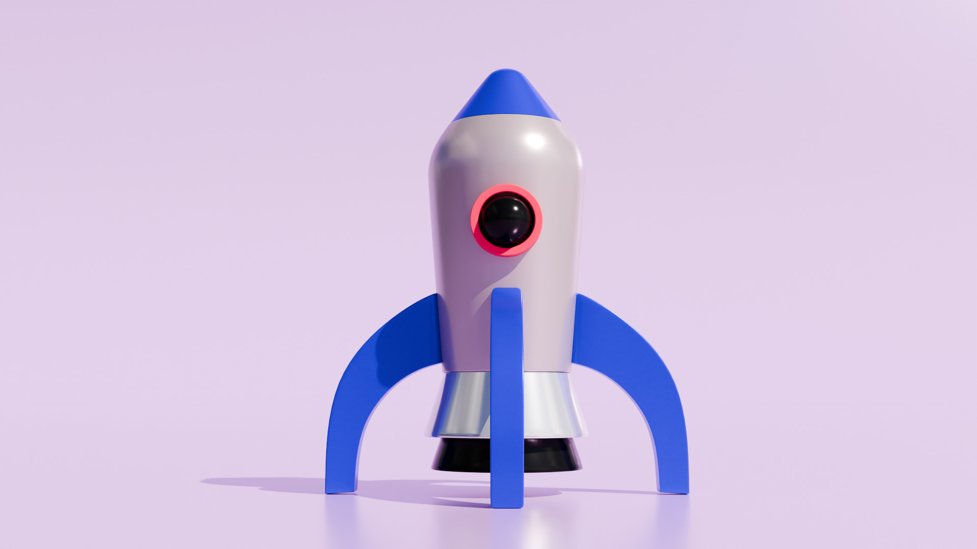 Stylized 3D Printable Rocket Ship Model 3D print model_4