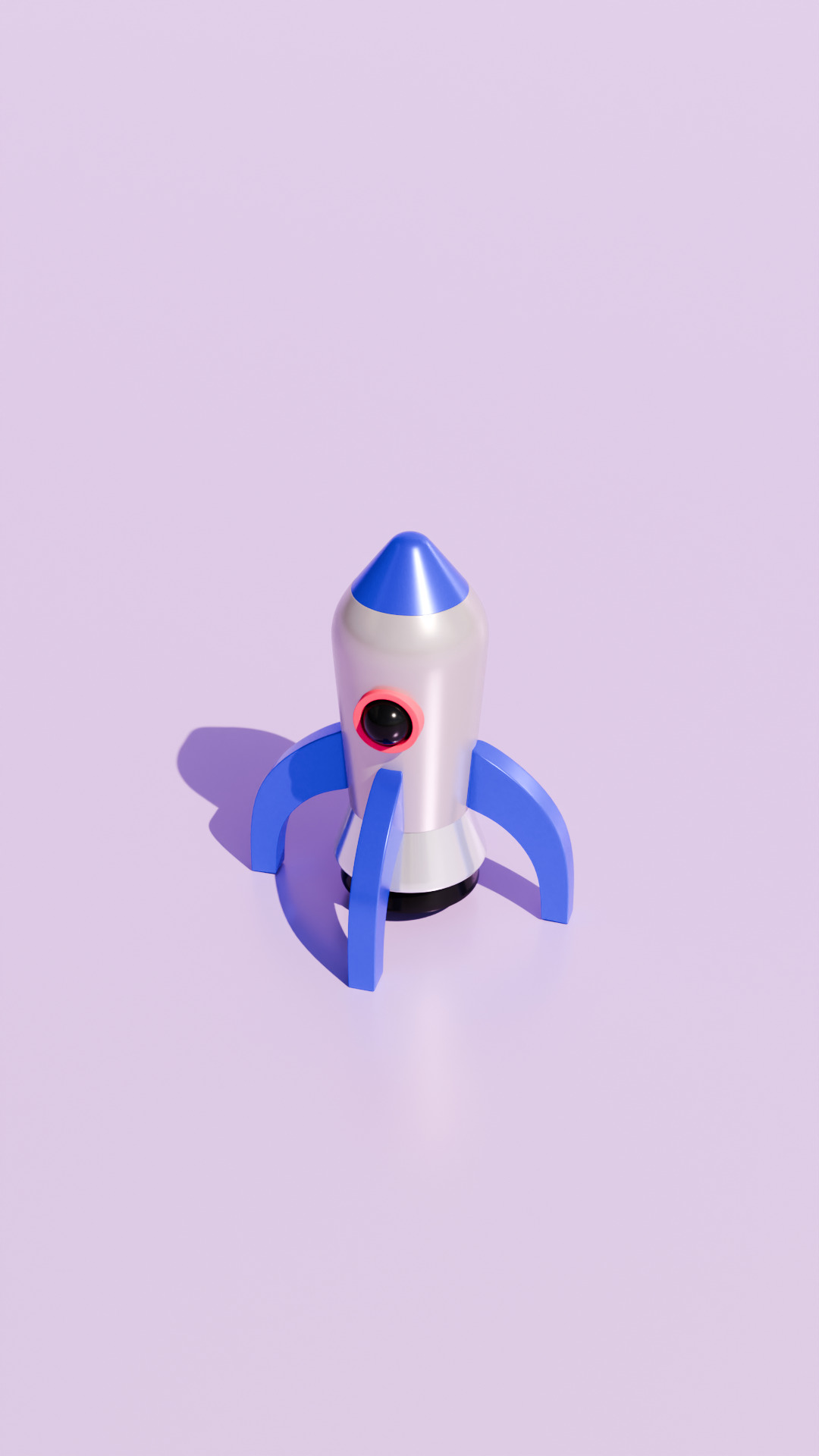 Stylized 3D Printable Rocket Ship Model 3D print model_2