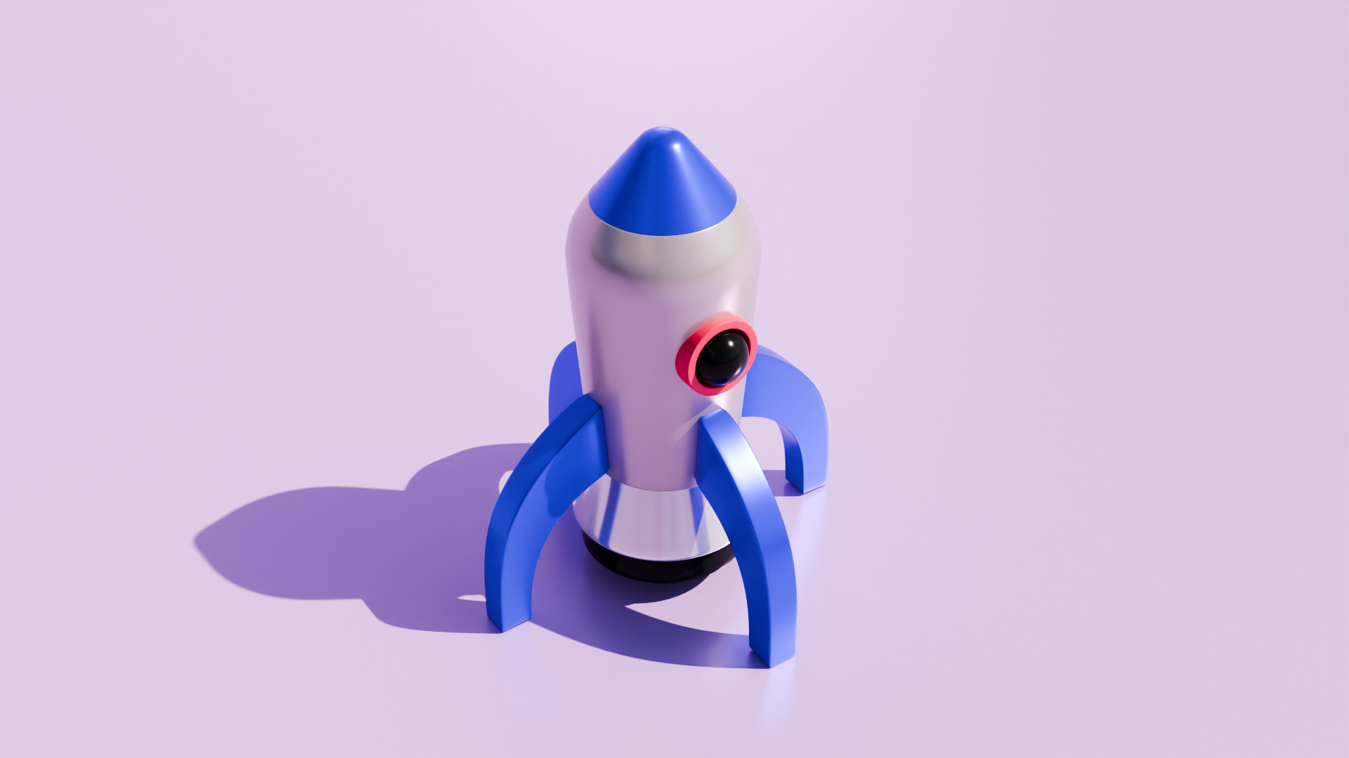 Stylized 3D Printable Rocket Ship Model 3D print model_5