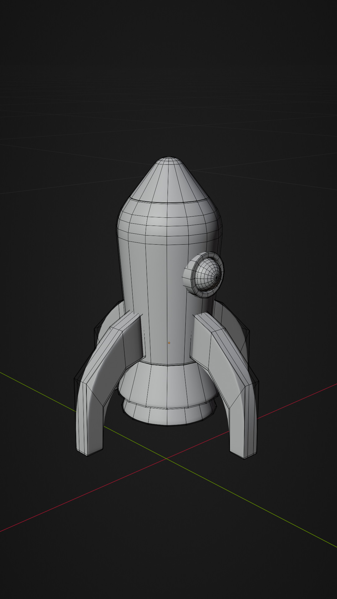 Stylized 3D Printable Rocket Ship Model 3D print model_7