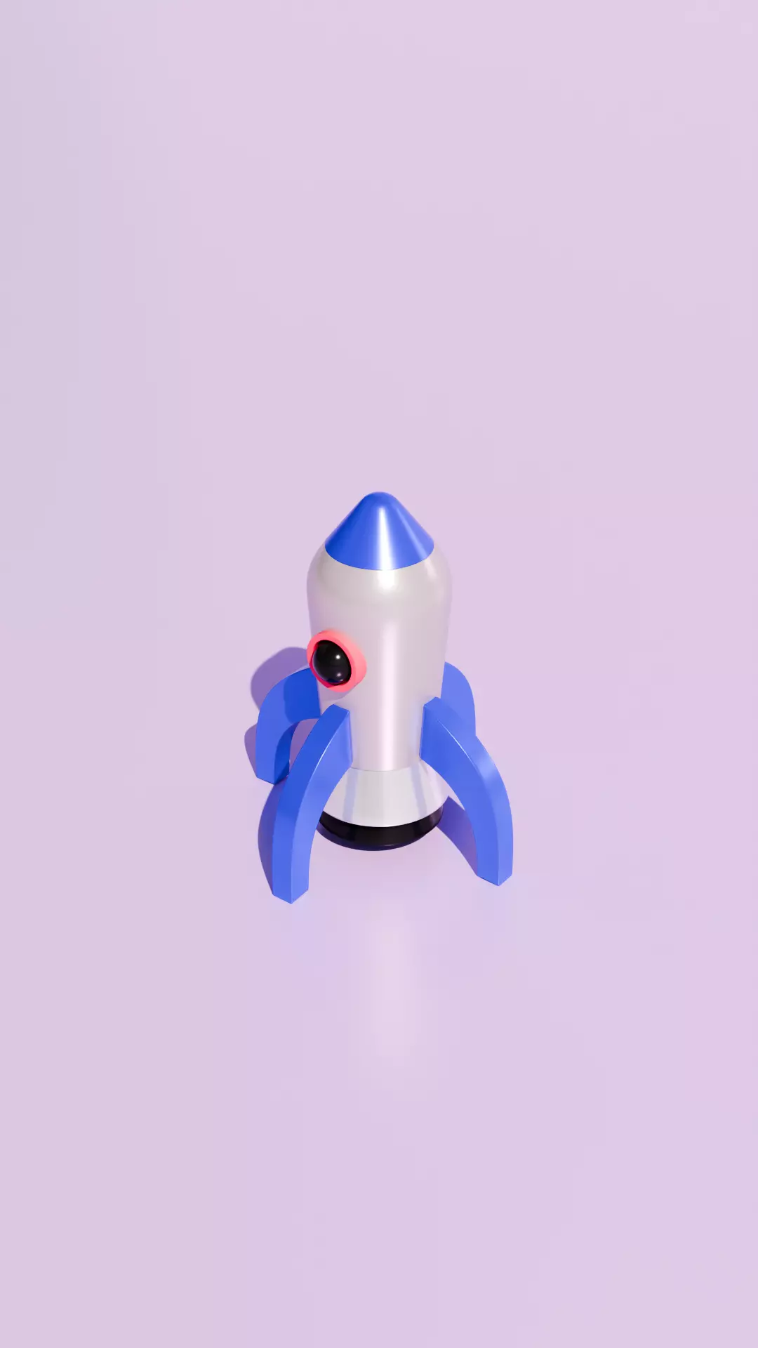 Stylized 3D Printable Rocket Ship Model 3D print model_0