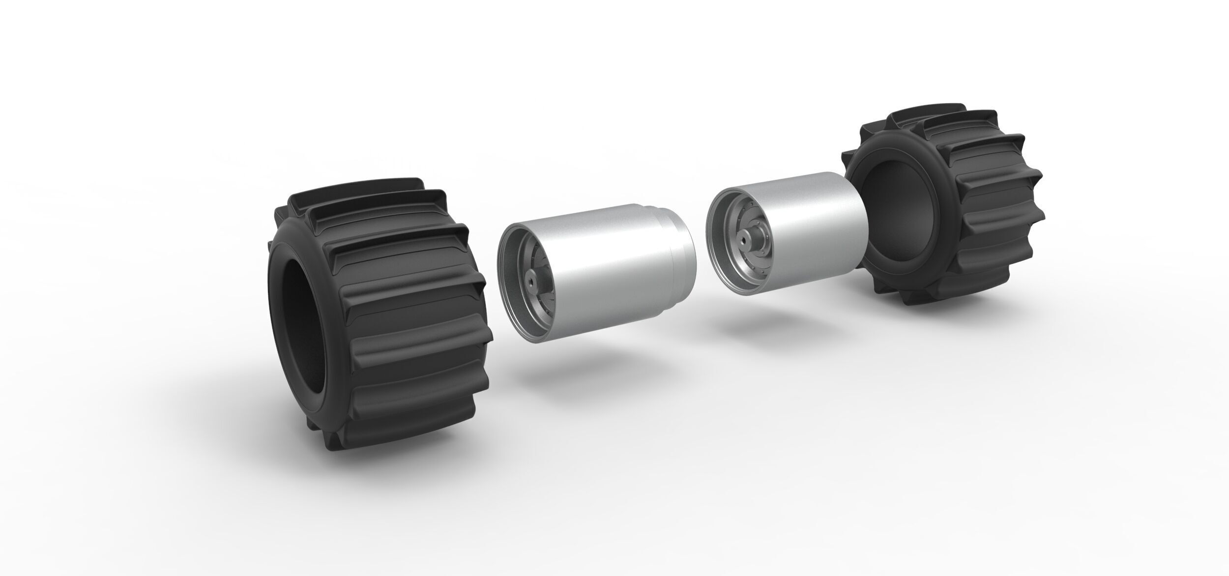 Rear wheel of Vintage Funny Car Sand drag racing Scale 1 to 25 3D print model_9