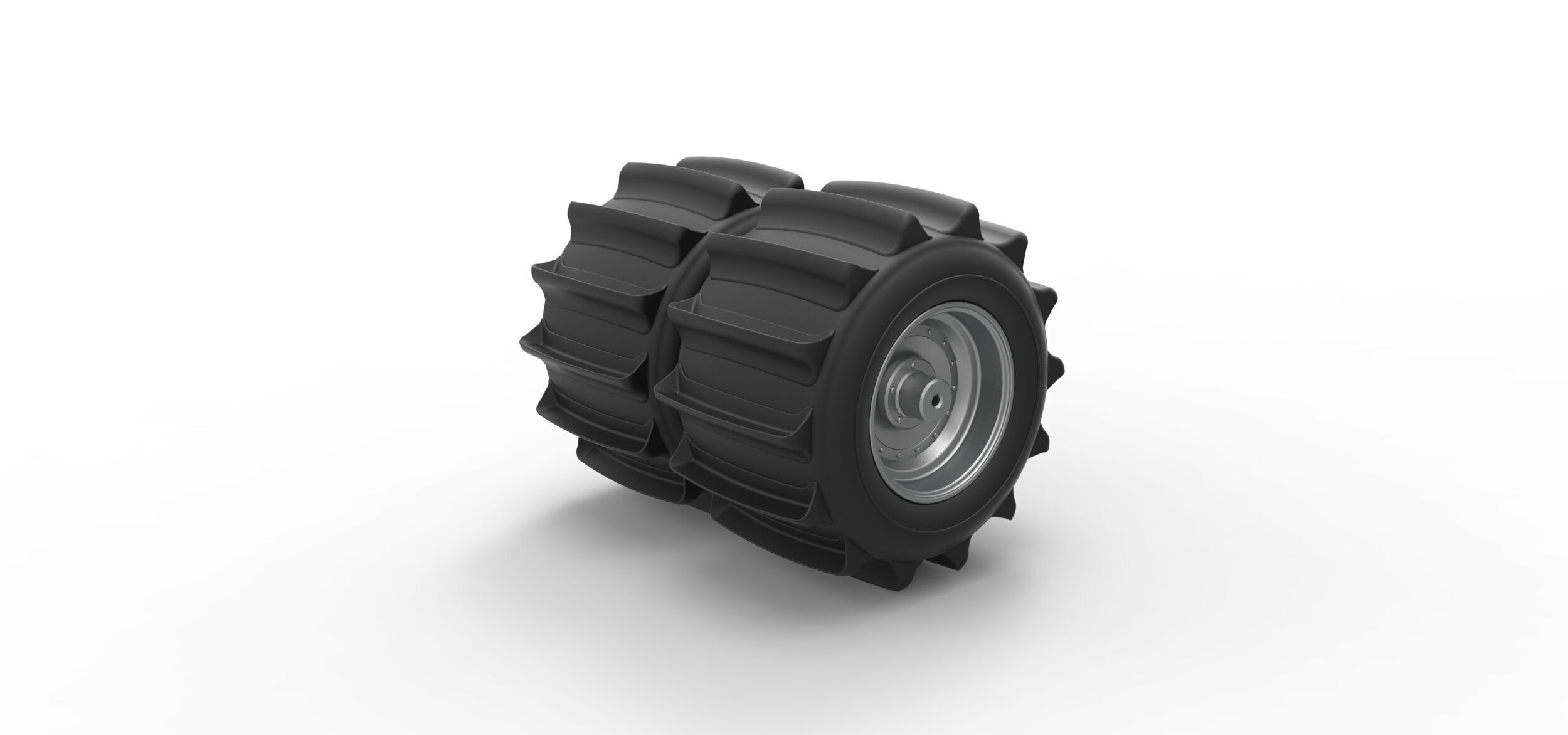 Rear wheel of Vintage Funny Car Sand drag racing Scale 1 to 25 3D print model_7