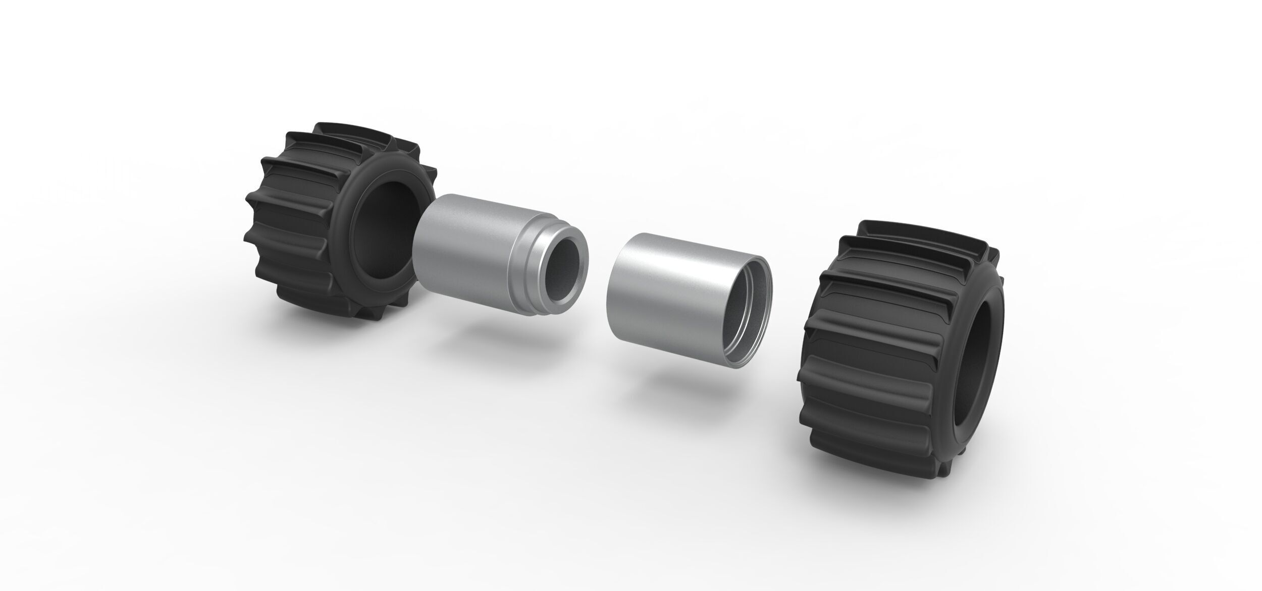 Rear wheel of Vintage Funny Car Sand drag racing Scale 1 to 25 3D print model_8