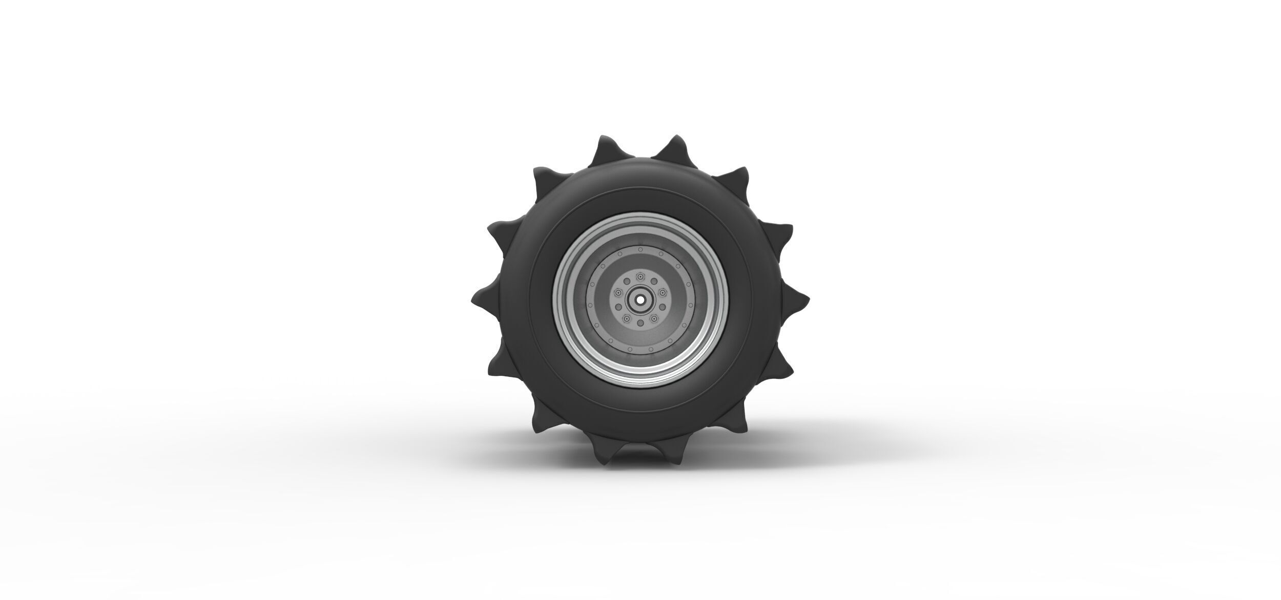 Rear wheel of Vintage Funny Car Sand drag racing Scale 1 to 25 3D print model_4