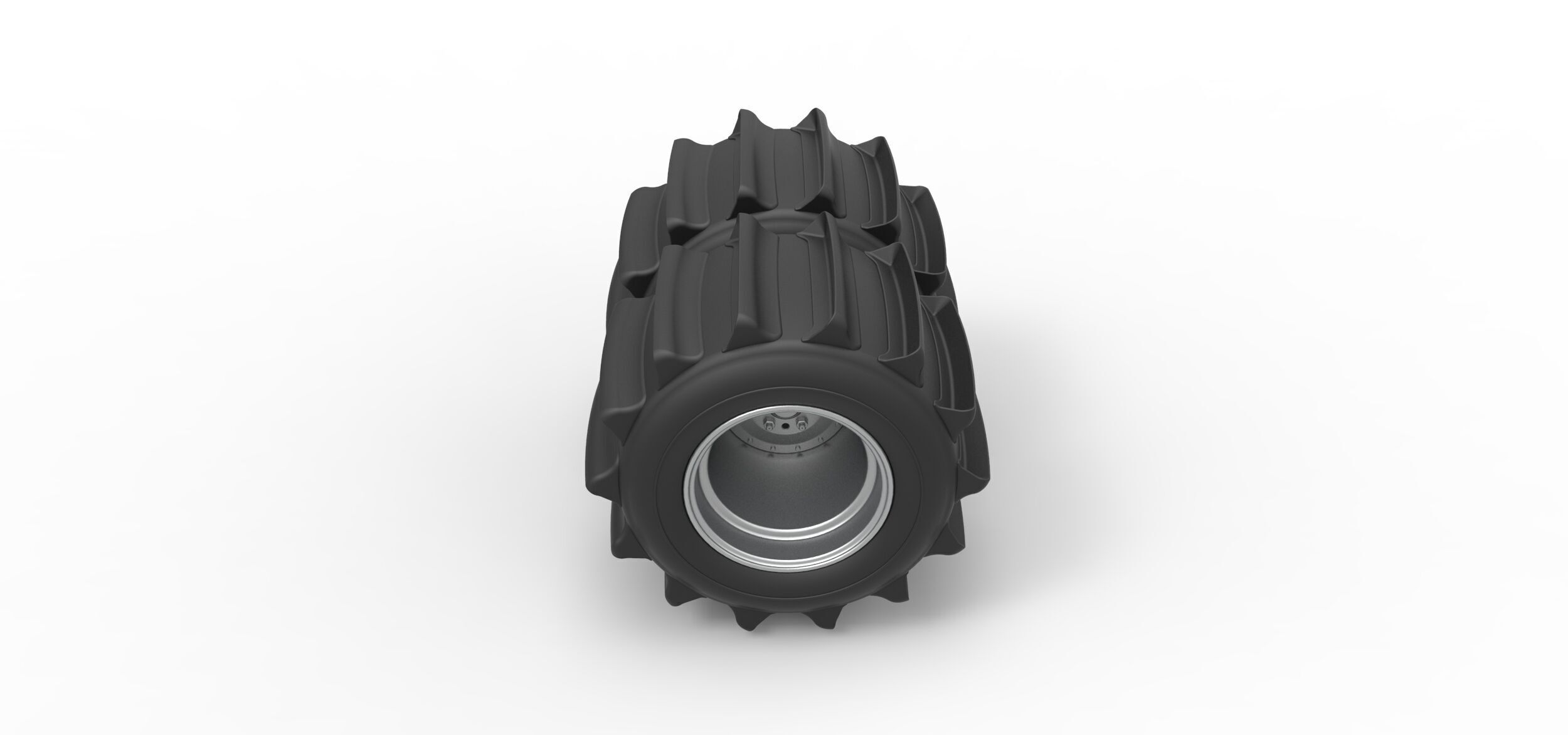 Rear wheel of Vintage Funny Car Sand drag racing Scale 1 to 25 3D print model_5