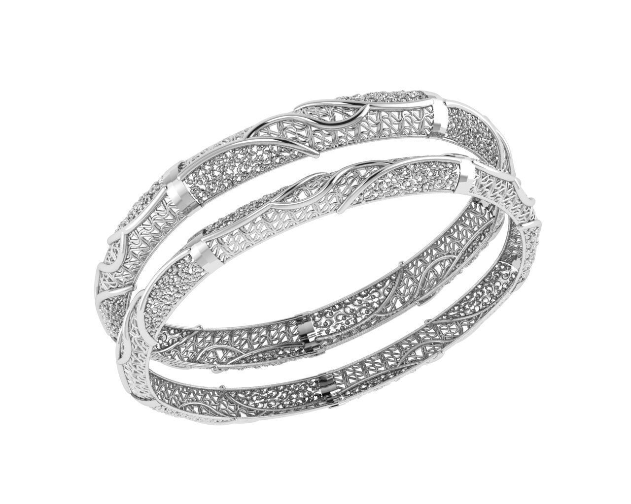 Indian Traditional Bracelets 3D print model_1