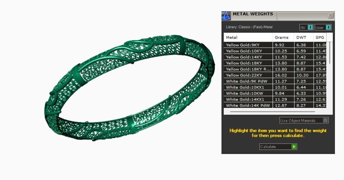 Indian Traditional Bracelets 3D print model_5